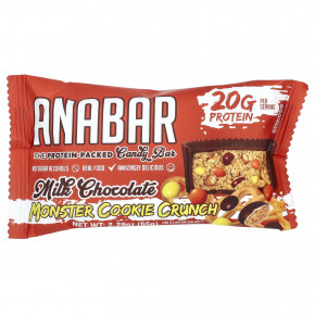 The Anabar, The Protein-Packed Candy Bar, хрустящее печенье Monster из молочного шоколада, 12 батончиков, 65 г (2,29 унции) в Москве - eco-herb.ru | фото