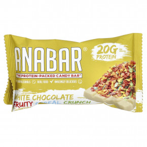 The Anabar, The Protein-Packed Candy Bar, хрустящие фруктовые хлопья из белого шоколада, 12 батончиков по 65 г (2,29 унции) в Москве - eco-herb.ru | фото