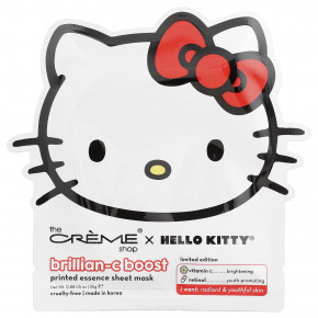 The Creme Shop, Hello Kitty®, Brillian-C Boost, тканевая маска с эссенцией, 1 шт., 25 г (0,88 унции) - описание | фото