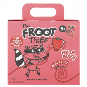 The Froot Thief, Real Fruit Whips, клубника, 5 пакетиков по 20 г (0,7 унции) - описание