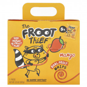 The Froot Thief, Real Fruit Whips, манго, 5 пакетиков по 20 г (0,7 унции) в Москве - eco-herb.ru | фото