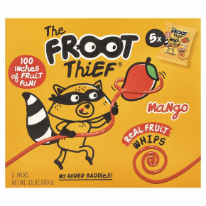 The Froot Thief, Real Fruit Whips, манго, 5 пакетиков по 20 г (0,7 унции) в Москве - eco-herb.ru | изображение The Froot Thief, Real Fruit Whips, манго, 5 пакетиков по 20 г (0,7 унции) в Москве - eco-herb.ru | фото