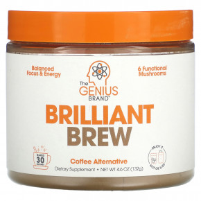 The Genius Brand, Brilliant Brew, альтернатива кофе, 132 г (4,6 унции) - описание | фото