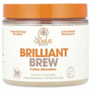 The Genius Brand, Brilliant Brew, альтернативный кофе, соленая карамель, 141 г (5 унций) в Москве - eco-herb.ru | фото