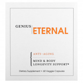 The Genius Brand, Eternal, антивозрастное средство, 60 растительных капсул - описание | фото