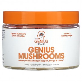 The Genius Brand, Genius Mushrooms, 180 растительных капсул в Москве - eco-herb.ru | фото