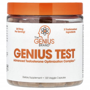 The Genius Brand, Genius Test, комплекс для повышения уровня тестостерона, 120 растительных капсул - описание | фото
