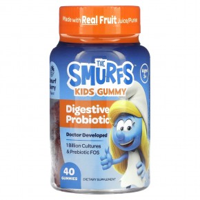 The Smurfs, жевательный пробиотик для пищеварения, для детей от 3 лет, ягодный вкус, 40 жевательных конфет в Москве - eco-herb.ru | фото