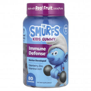 The Smurfs, Kids Gummy, Immune Defense, Ages 3+, Smurf Berry , 80 Gummies в Москве - eco-herb.ru | фото