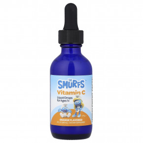 The Smurfs, витамин C в каплях, для детей от 1 года, апельсин, 60 мл (2 жидк. унции) в Москве - eco-herb.ru | фото