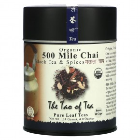 The Tao of Tea, 500 Mile Chai, органический черный чай со специями, 4,0 унции (115 г) - описание