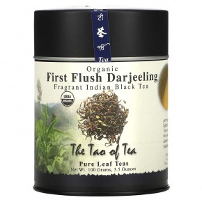The Tao of Tea, Органический ароматный индийский черный чай, чай Дарджилинг первого сбора, 3,5 унц. (100 г) - описание