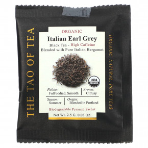 The Tao of Tea, Органический итальянский чай Earl Grey, черный чай, 15 пакетиков, 37,5 г (1,32 унции) в Москве - eco-herb.ru | фото