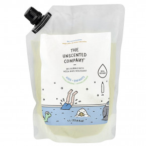 The Unscented Company, Kids, Big Bubble Bath, Refill, без отдушек, 1 л (33,8 жидк. Унции) - описание | фото