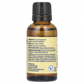 The Vitamin Shoppe, 100% чистое эфирное масло, гвоздика, 30 мл (1 жидк. унц.) в Москве - eco-herb.ru | изображение The Vitamin Shoppe, 100% чистое эфирное масло, гвоздика, 30 мл (1 жидк. унц.) в Москве - eco-herb.ru | фото