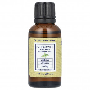 The Vitamin Shoppe, 100% чистое эфирное масло, перечная мята, 30 мл (1 жидк. унц.) - описание | фото