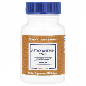 The Vitamin Shoppe, Astaxanthin, 12 mg, 30 Softgels - подробнее The Vitamin Shoppe, Astaxanthin, 12 mg, 30 Softgels - описание