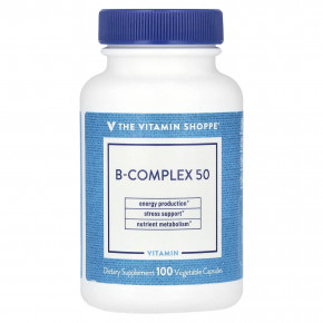 The Vitamin Shoppe, B-Complex 50, витамины группы B, 100 растительных капсул - описание