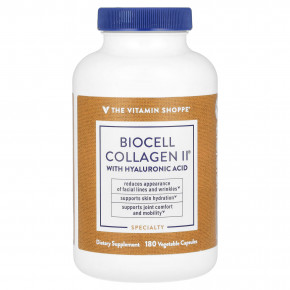 The Vitamin Shoppe, BioCell Collagen II с гиалуроновой кислотой, 180 растительных капсул в Москве - eco-herb.ru | фото