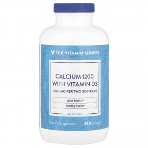 The Vitamin Shoppe, Calcium1200 с витамином D3, 240 мягких таблеток в Москве - eco-herb.ru | фото