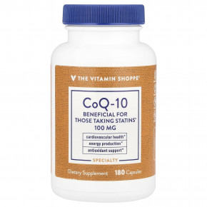 The Vitamin Shoppe, CoQ-10, 100 мг, 180 капсул - описание | фото