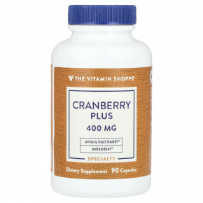 The Vitamin Shoppe, Cranberry Plus, 400 мг, 90 капсул - описание | фото