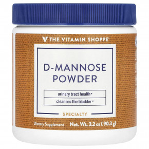 The Vitamin Shoppe, D-манноза в порошке, 90,3 г (3,2 унции) - описание | фото