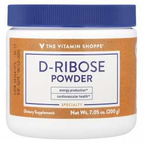 The Vitamin Shoppe, D-рибоза в порошке, 200 г (7,05 унции) в Москве - eco-herb.ru | фото