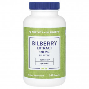The Vitamin Shoppe, экстракт черники, 240 капсул (60 мг в 1 капсуле) - описание | фото