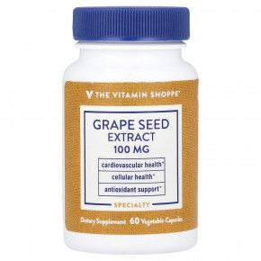 The Vitamin Shoppe, Экстракт виноградных косточек, 100 мг, 60 растительных капсул в Москве - eco-herb.ru | изображение The Vitamin Shoppe, Экстракт виноградных косточек, 100 мг, 60 растительных капсул в Москве - eco-herb.ru | фото