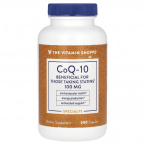 The Vitamin Shoppe, коэнзим Q10, 100 мг, 240 капсул - описание