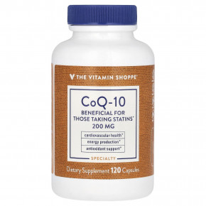 The Vitamin Shoppe, коэнзим Q10, 200 мг, 120 капсул - описание