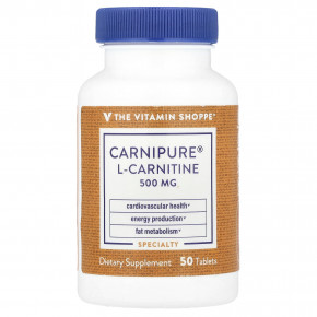 The Vitamin Shoppe, L-карнитин Carnipure®, 500 мг, 50 таблеток в Москве - eco-herb.ru | фото