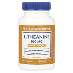 The Vitamin Shoppe, L-теанин, 100 мг, 120 растительных капсул - описание