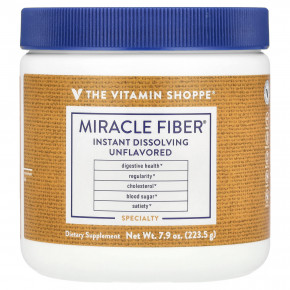 The Vitamin Shoppe, Miracle Fiber, клетчатка без добавок, 223,5 г (7,9 унции) - описание | фото