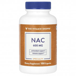 The Vitamin Shoppe, NAC, 600 мг, 100 капсул - описание