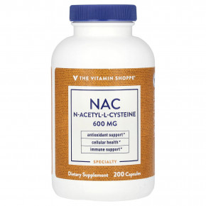 The Vitamin Shoppe, NAC, 600 мг, 200 капсул - описание