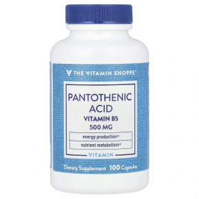 The Vitamin Shoppe, Пантотеновая кислота, витамин B5, 100 капсул - подробнее The Vitamin Shoppe, Пантотеновая кислота, витамин B5, 100 капсул - описание