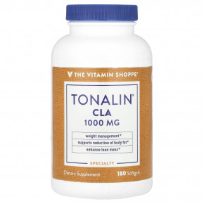 The Vitamin Shoppe, Tonalin® CLA, 1000 мг, 180 капсул - описание | фото