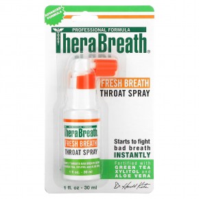TheraBreath, Свежее дыхание, спрей для горла, 30 мл (1 жидкая унция) в Москве - eco-herb.ru | фото