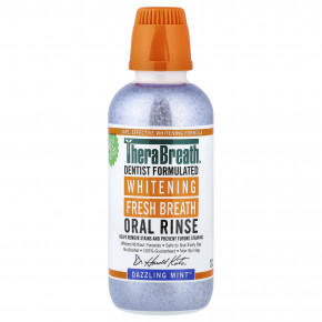 TheraBreath, Whitening Fresh Breath, ополаскиватель для полости рта, ослепительная мята, 473 мл (16 жидк. унц.) - описание | фото