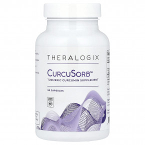Theralogix, CurcuSorb, 90 капсул (300 мг на капсулу) - описание | фото