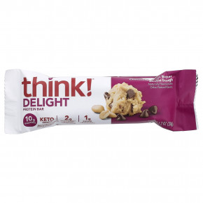 Think !, Delight протеиновый батончик, печенье с шоколадом и арахисовой пастой, 5 шт. по 34 г (1,2 унции) в Москве - eco-herb.ru | фото