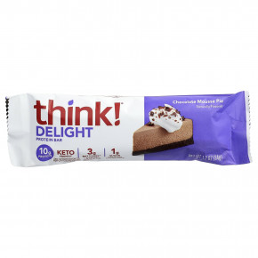Think !, Delight протеиновый батончик, шоколадный муссовый торт, 10 батончиков по 34 г (1,2 унции) в Москве - eco-herb.ru | изображение Think !, Delight протеиновый батончик, шоколадный муссовый торт, 10 батончиков по 34 г (1,2 унции) в Москве - eco-herb.ru | фото
