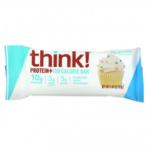 Think !, Protein+, 10 батончиков Cupcake Batter по 40 г (1,41 унции) и 150 калорий каждый в Москве - eco-herb.ru | фото