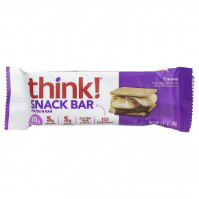 Think !, протеиновый батончик, маршмеллоу с печеньем и шоколадом, 10 батончиков по 40 г (1,41 унции) в Москве - eco-herb.ru | фото