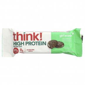Think !, высокопротеиновые батончики, Girl Scouts Thin Mints™, 10 батончиков, 60 г (2,1 унции) каждый в Москве - eco-herb.ru | фото