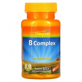 Thompson, Комплекс витаминов группы B с рисовыми отрубями, 60 таблеток в Москве - eco-herb.ru | фото