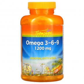 Thompson, омега 3-6-9, 1200 мг, 120 мягких таблеток в Москве - eco-herb.ru | фото