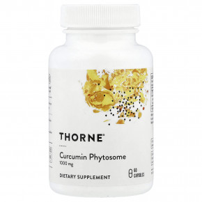Thorne, фитосома куркумина, 60 капсул (500 мг в 1 капсуле) - описание | фото